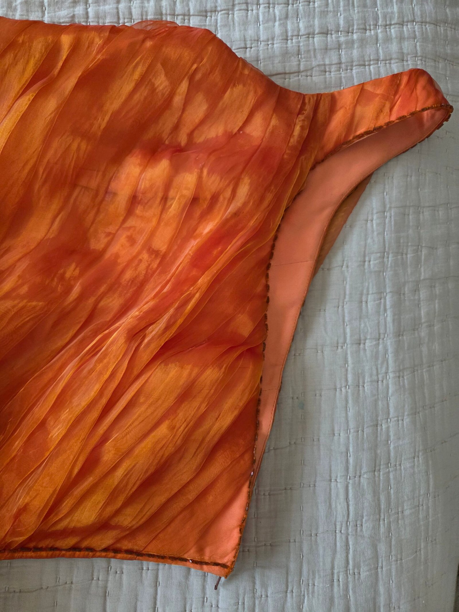 Orange organza dress - 6