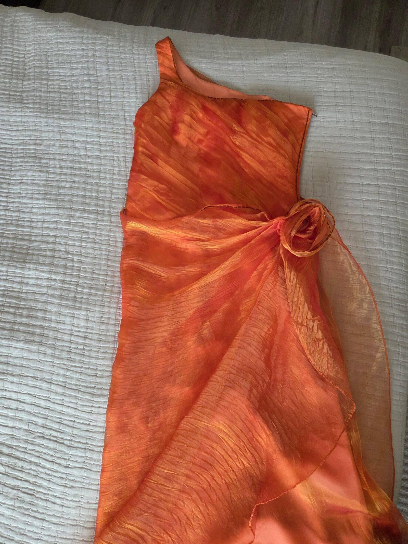 Orange organza dress - 3