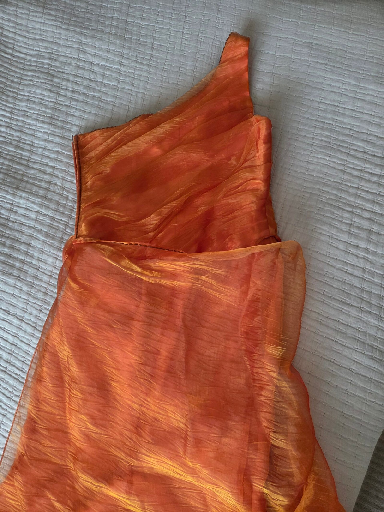Orange organza dress - 2