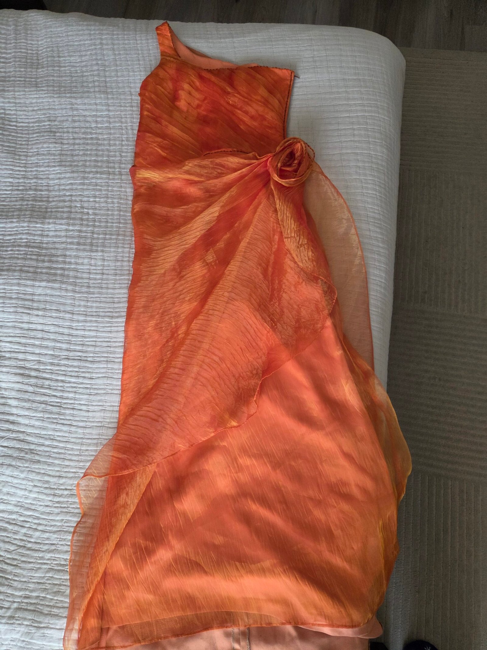 Orange organza dress