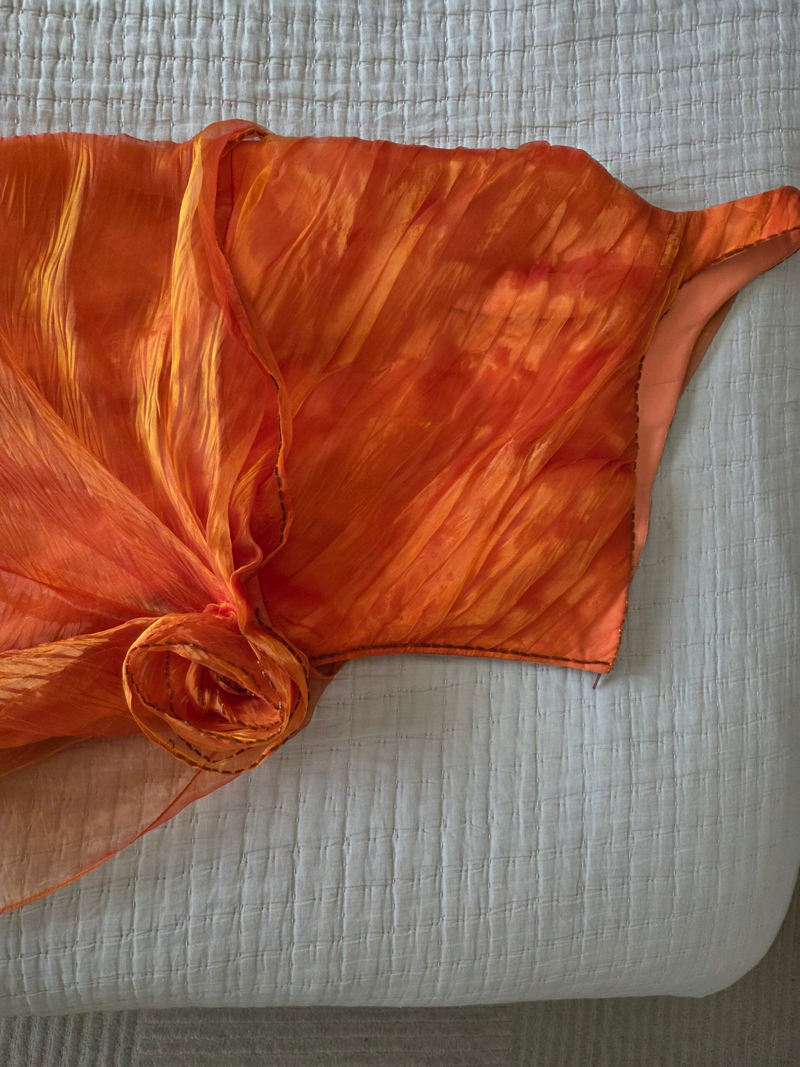 Orange organza dress - 5